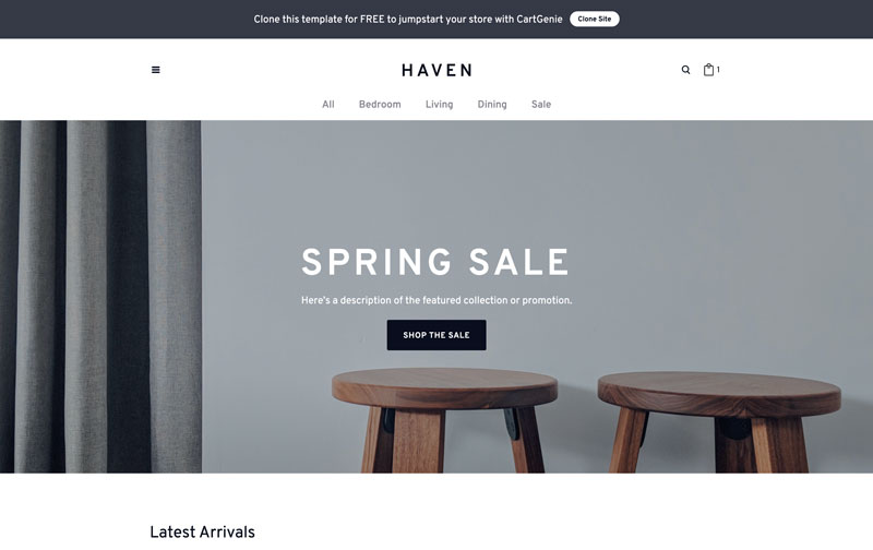 Haven template powered by CartGenie