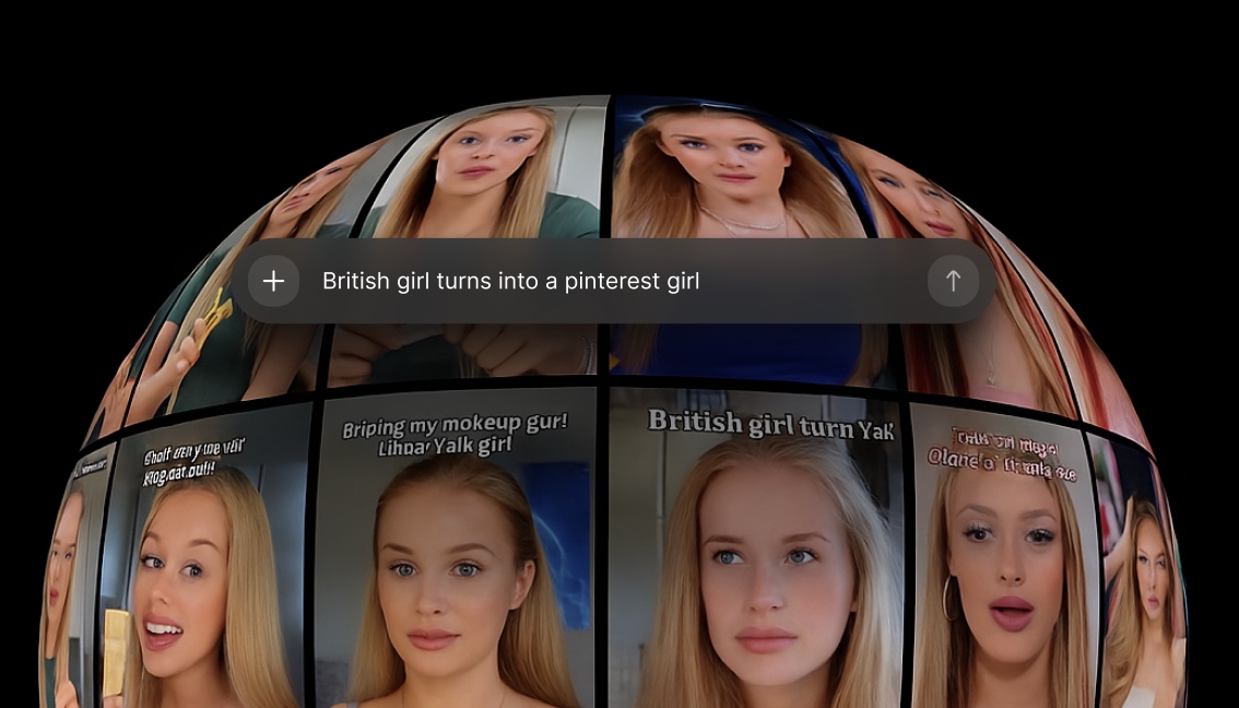 A search to find how a creator video  has spread online