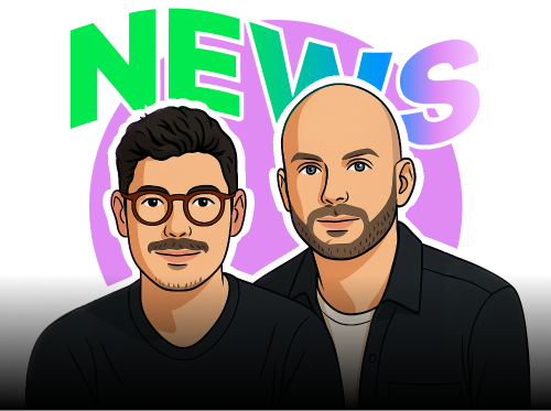 Oriane founders Yuri & Julien as icons in a news section