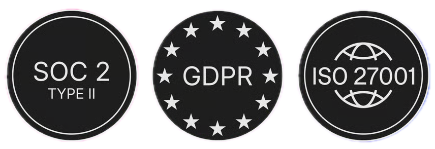 Compliance badge oriane SOC2 Type 2 and ISO27001