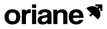 Oriane wordmark sticker, black