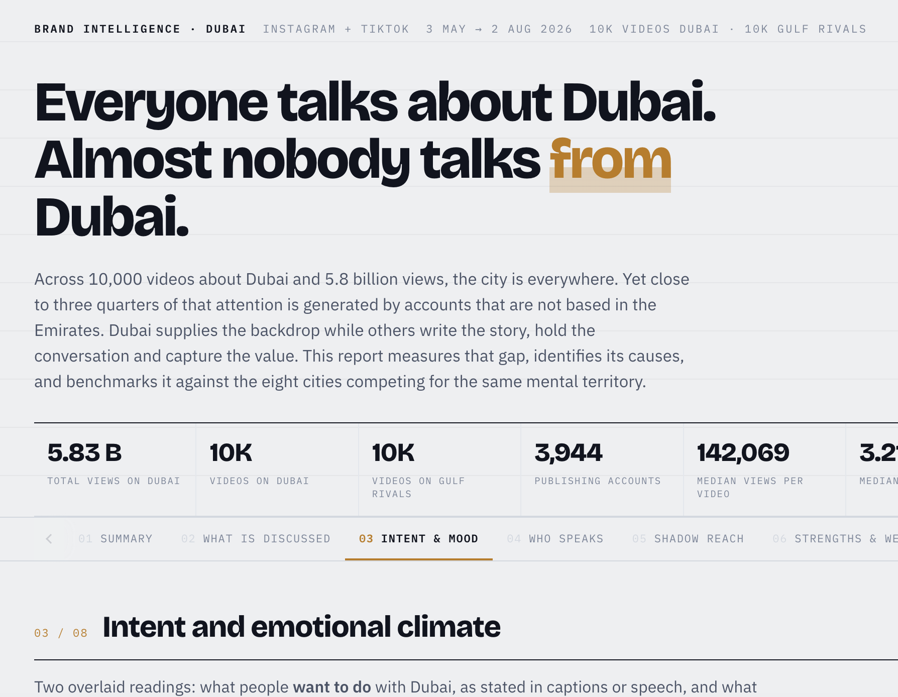 City of Dubai report by Oriane