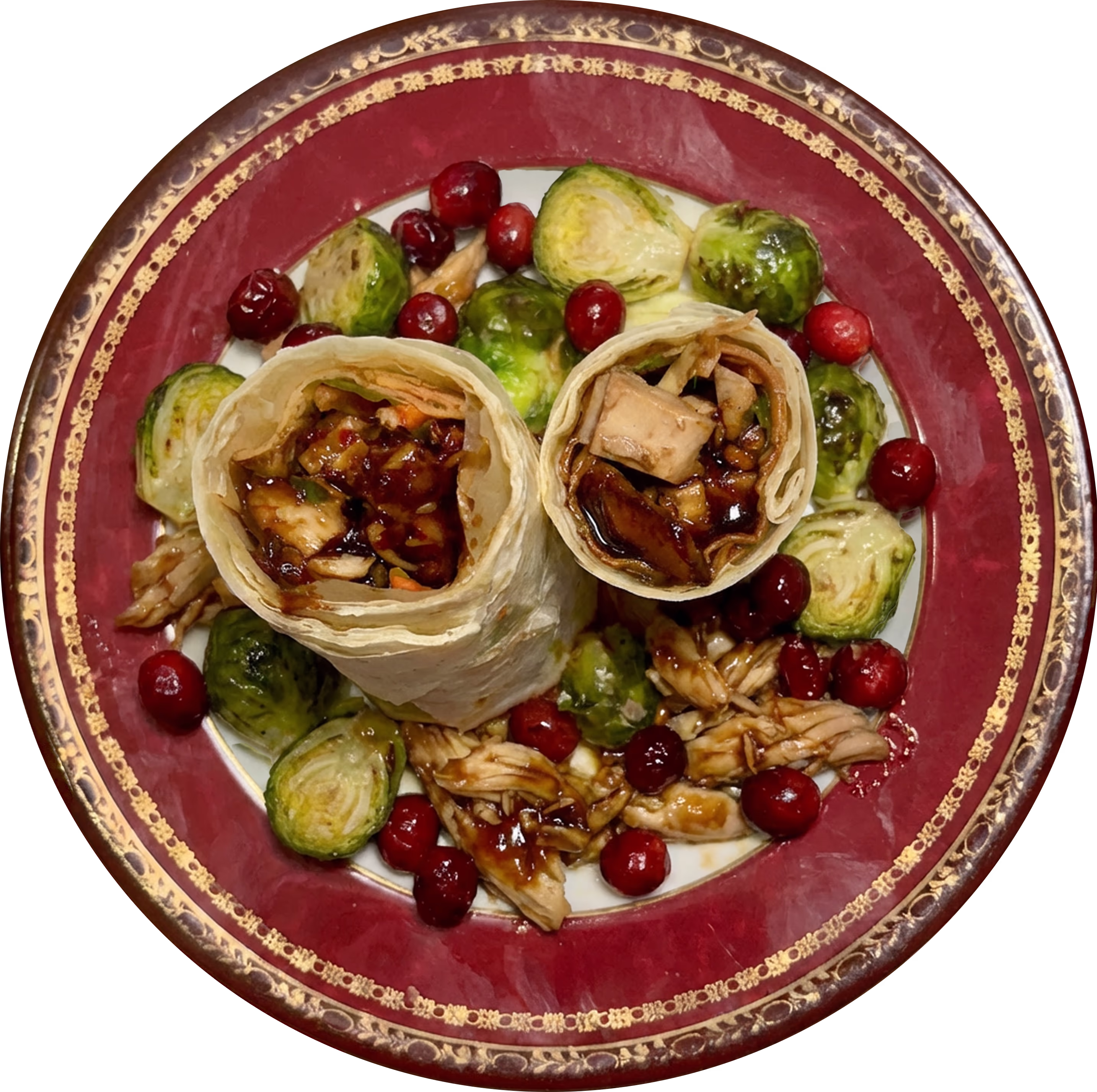 Hoisin Chicken Christmas Wrap