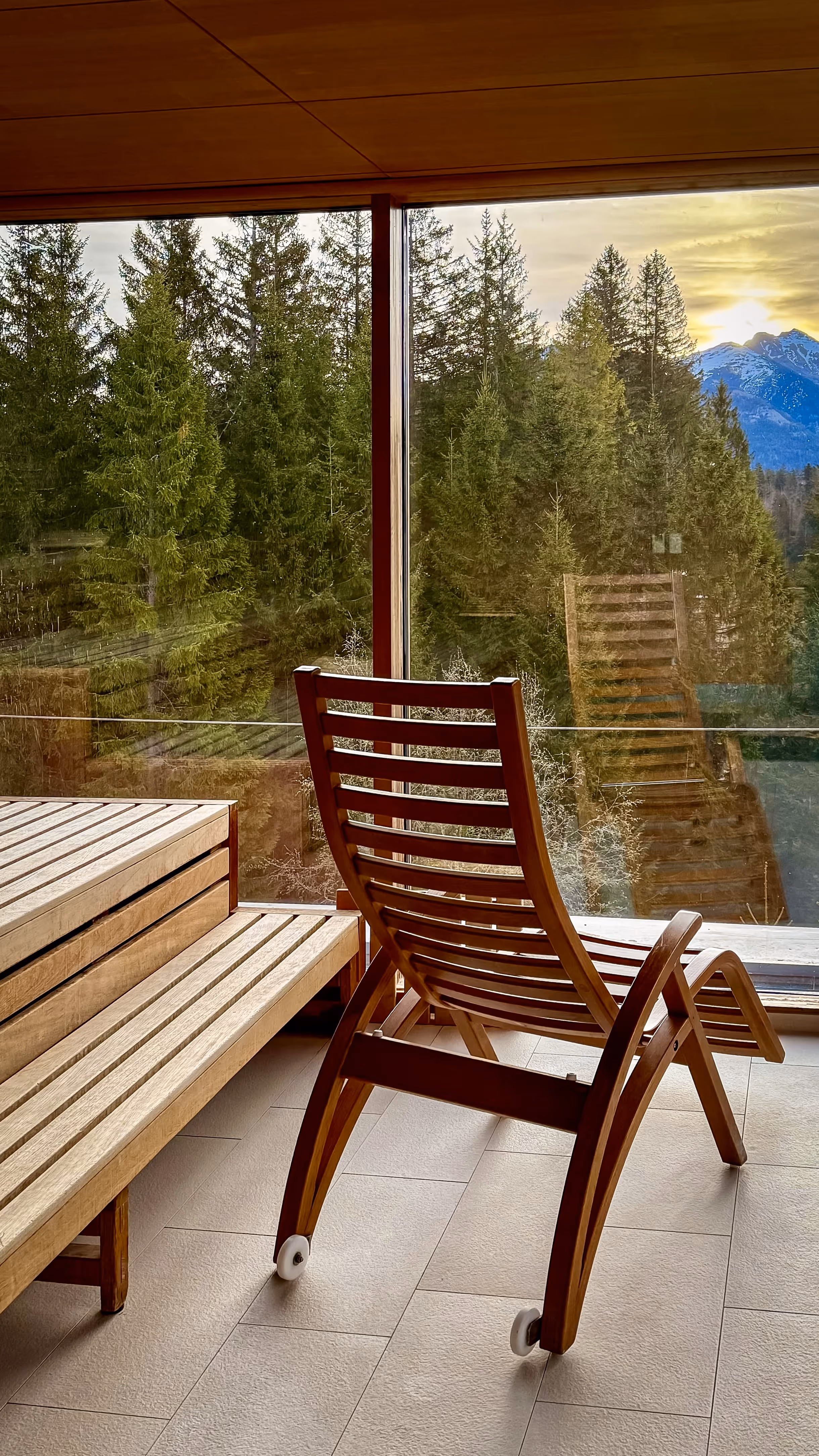 Sauna mountain views