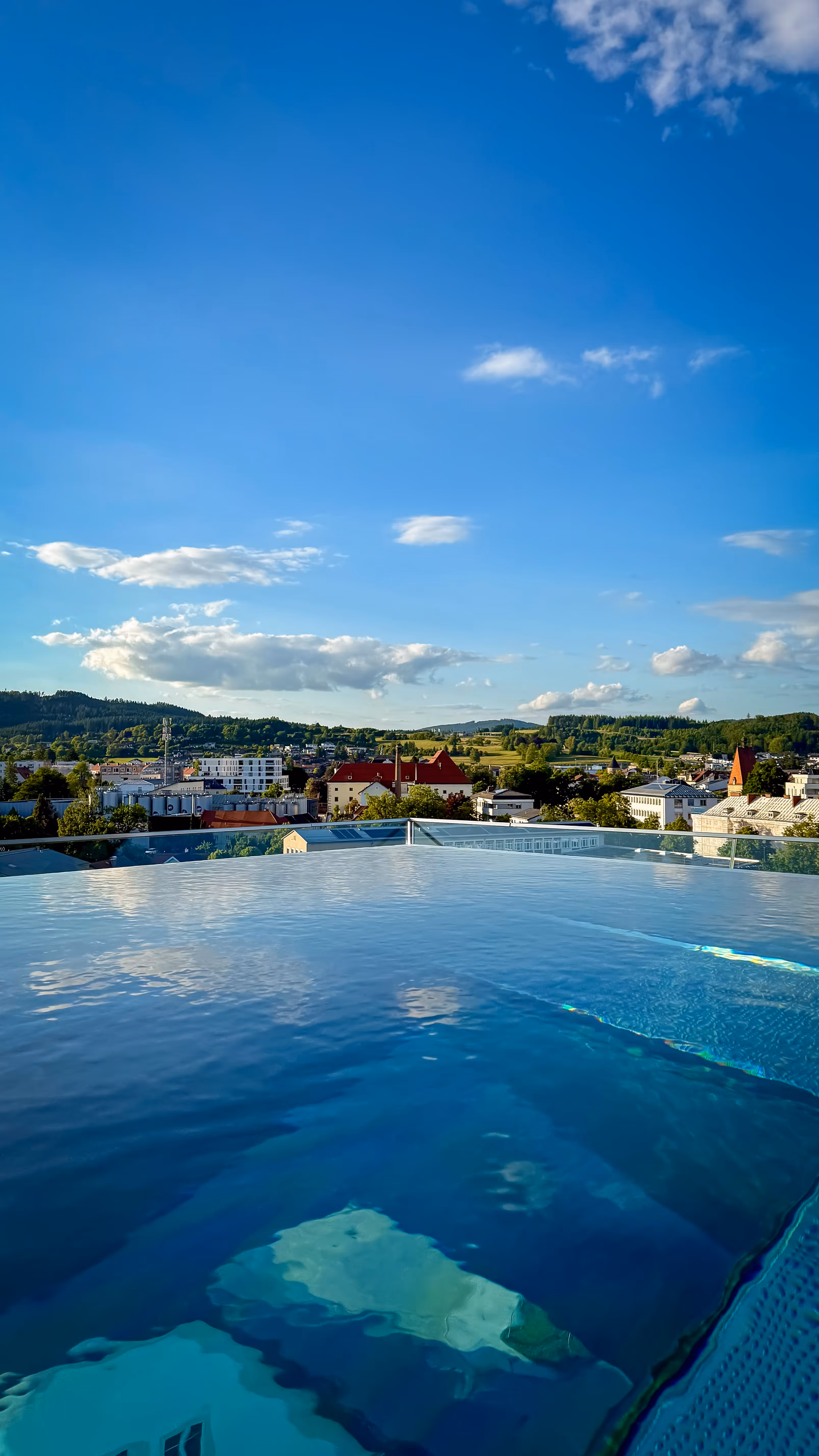 Mountain view from the pool