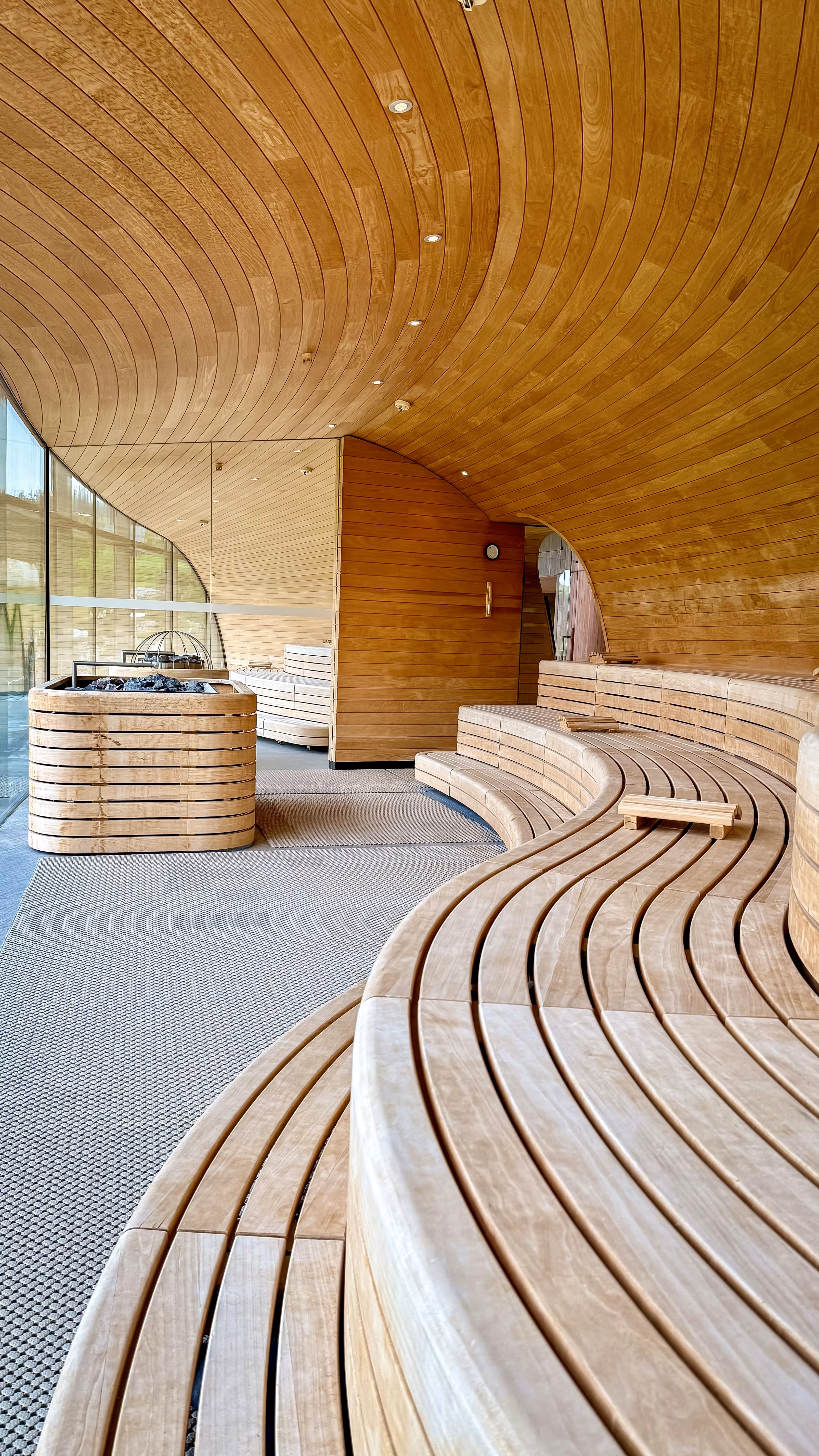 curved sauna