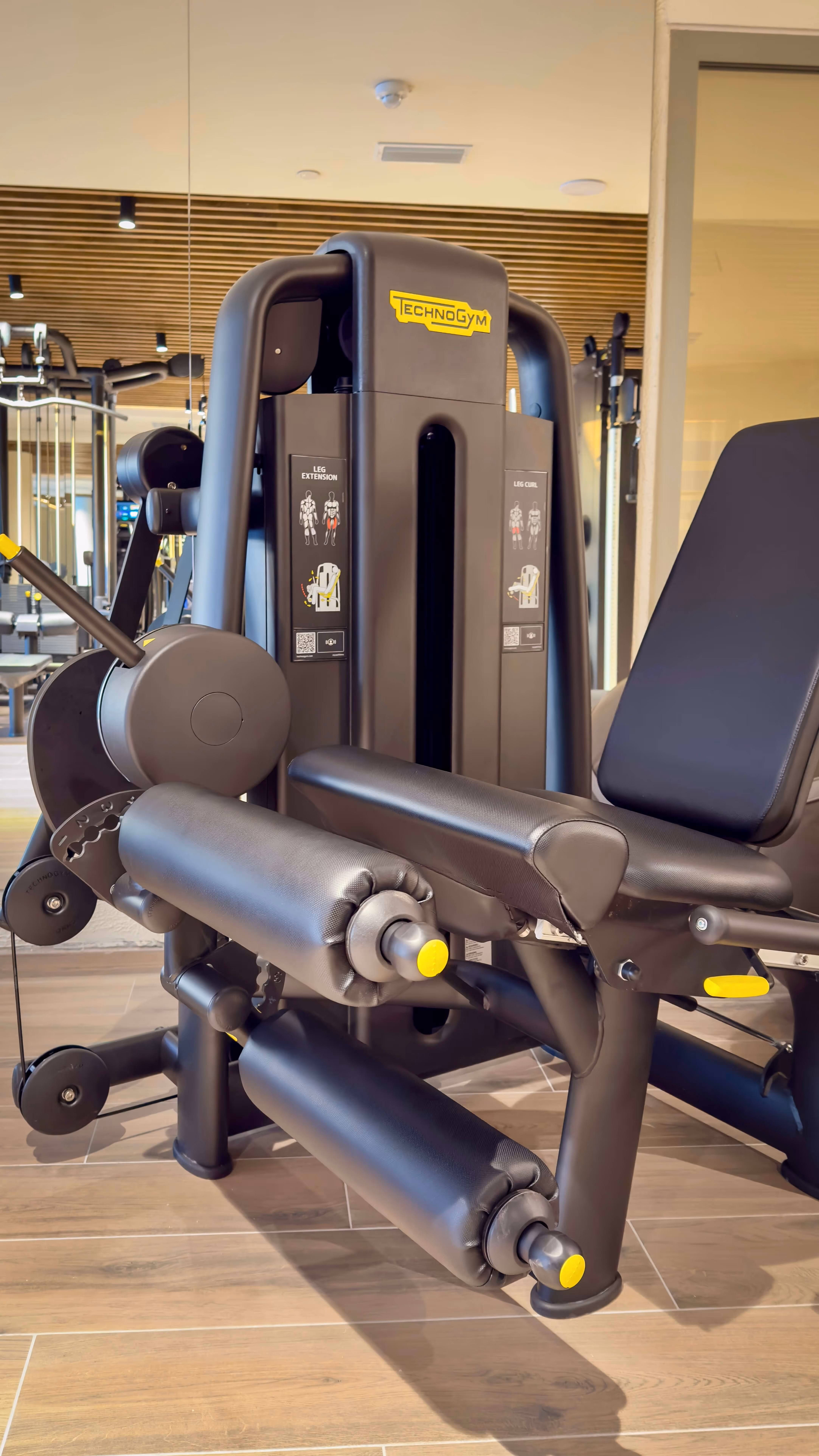 Leg extention and leg curl machine gym