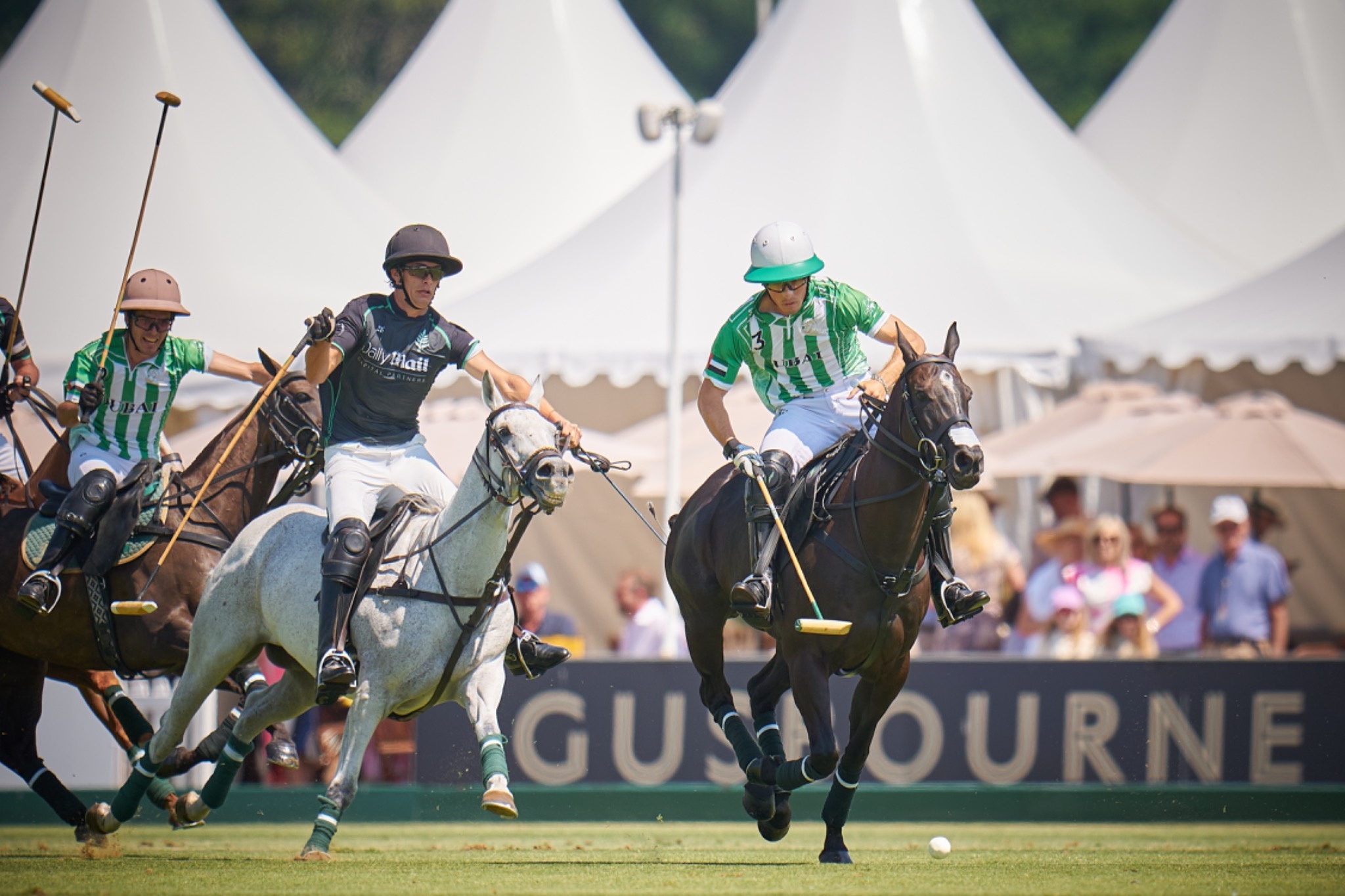 Bartolomé Castagnola playing for Dubai Polo Team at the 2026 British Open