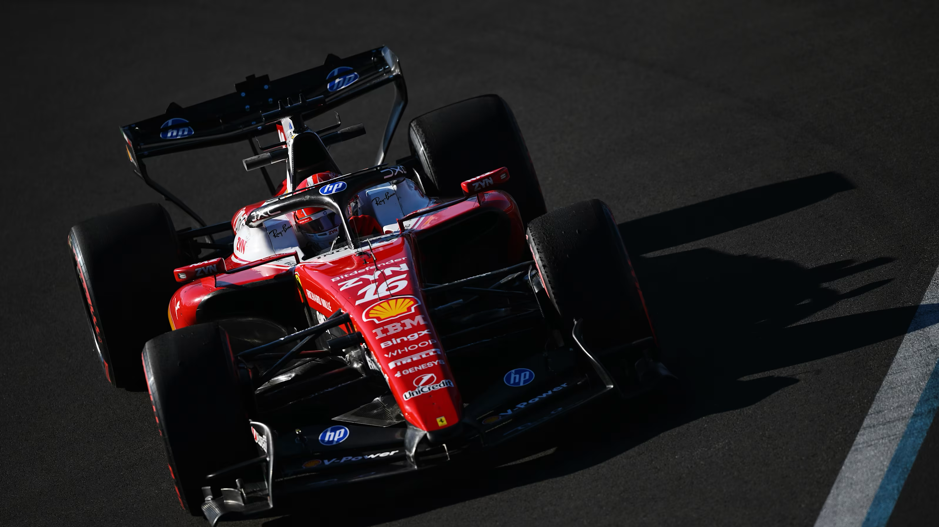 Formula 1 driver Charles Leclerc driving for Ferrari at the Spanish Grand Prix at Madring
