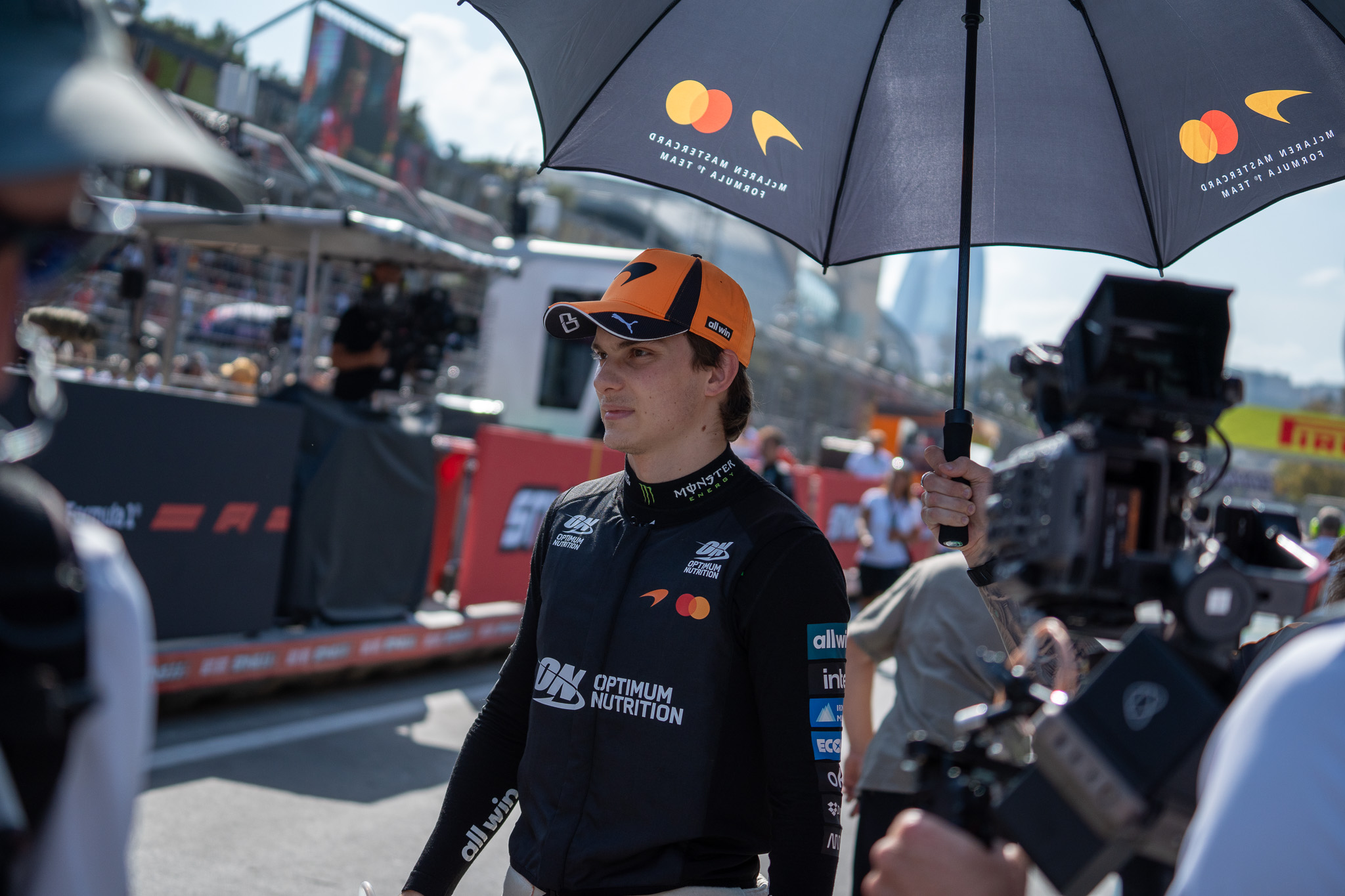 Formula 1 driver Oscar Piastri driving for McLaren at the Azerbaijan Grand Prix in Baku