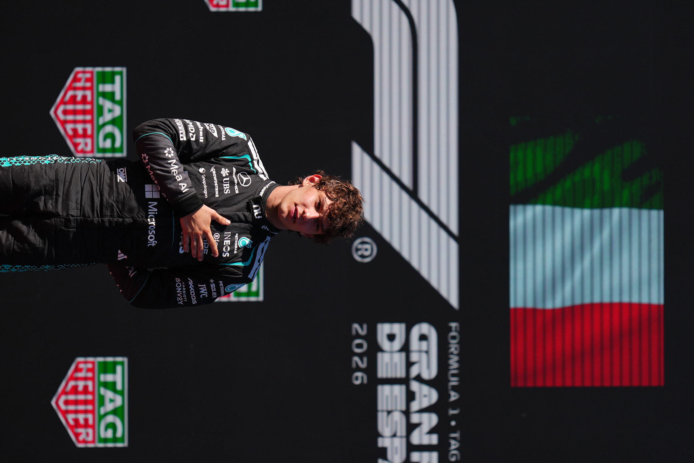 Formula 1 driver Lando Norris driving for McLaren at the Spanish Grand Prix in Madrid