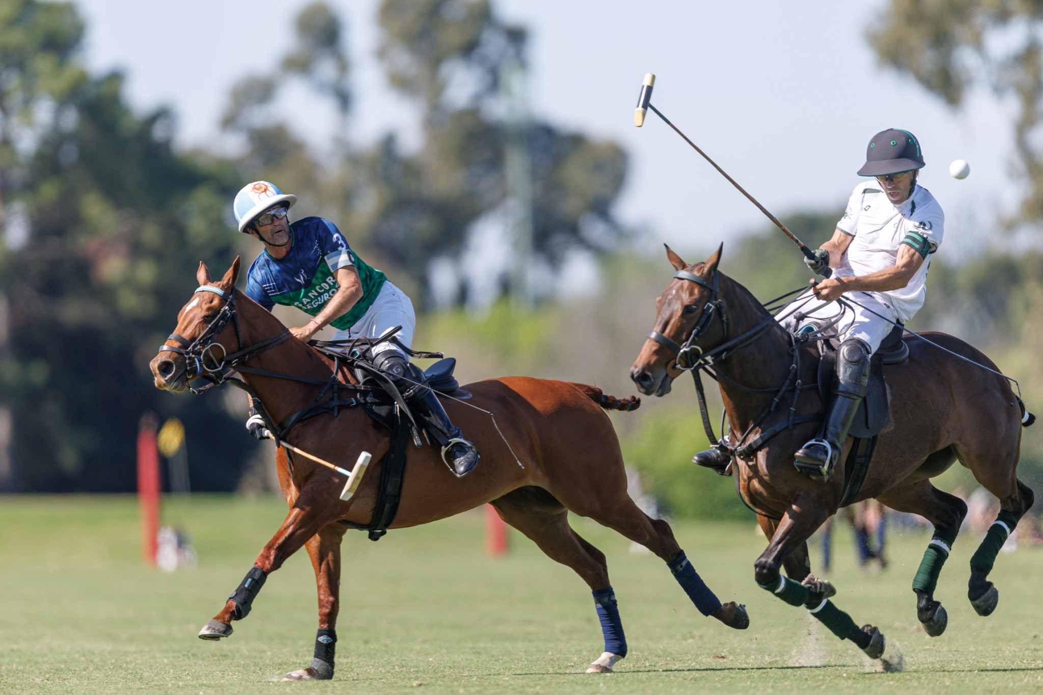 Adolfo Cambiaso of La Natividad La Dolfina and Hilario Ulloa of La Hache in the Hurlingham Open final