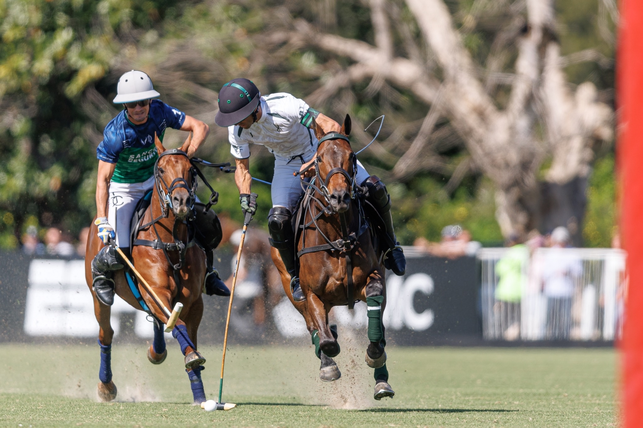 Camilo Castagnola of La Natividad La Dolfina and Hilario Ulloa of La Hache in the Hurlingham Open final