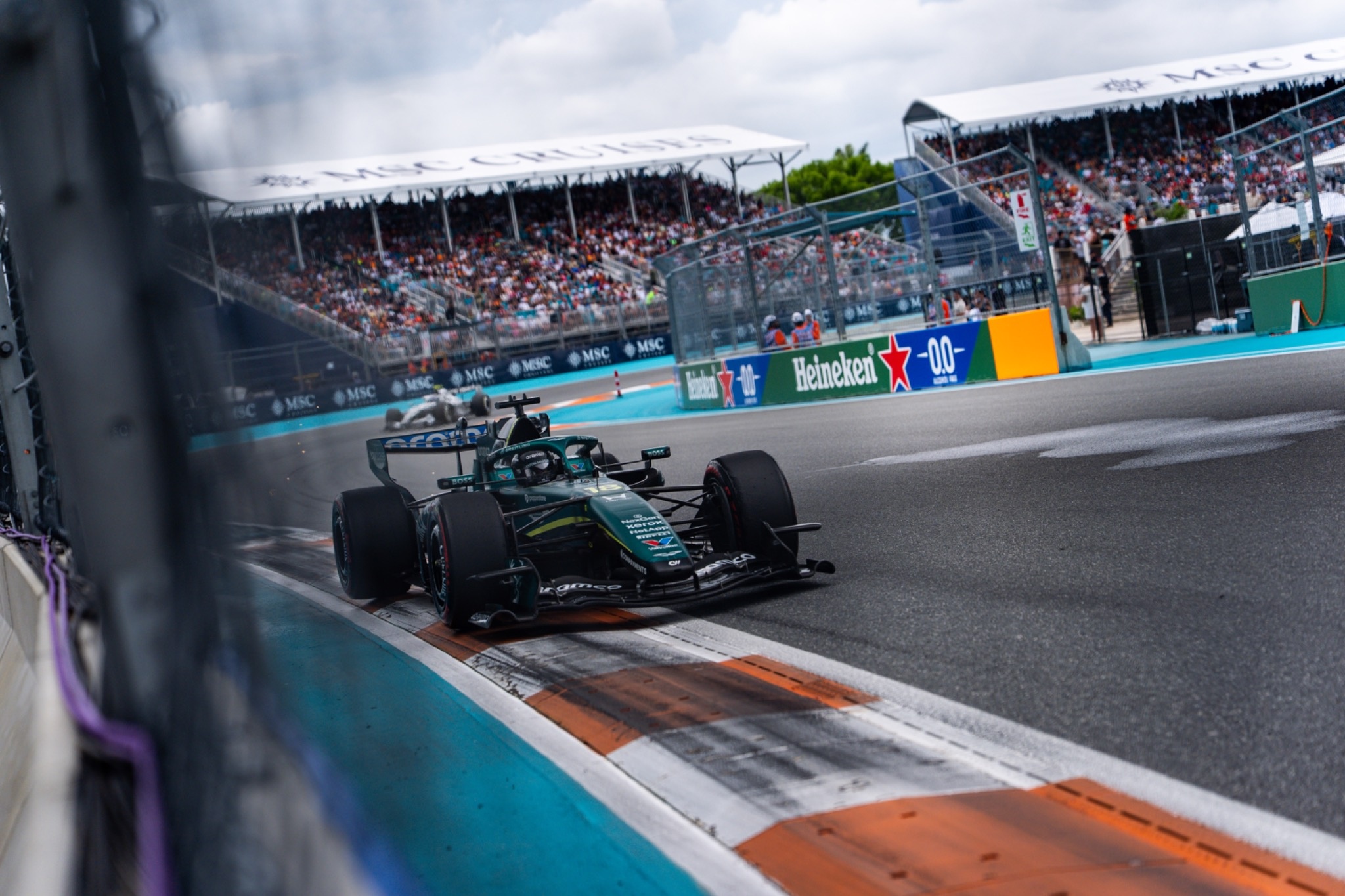 Lance Stroll driving for Aston Martin at the 2026 Miami Grand Prix - Living Sports