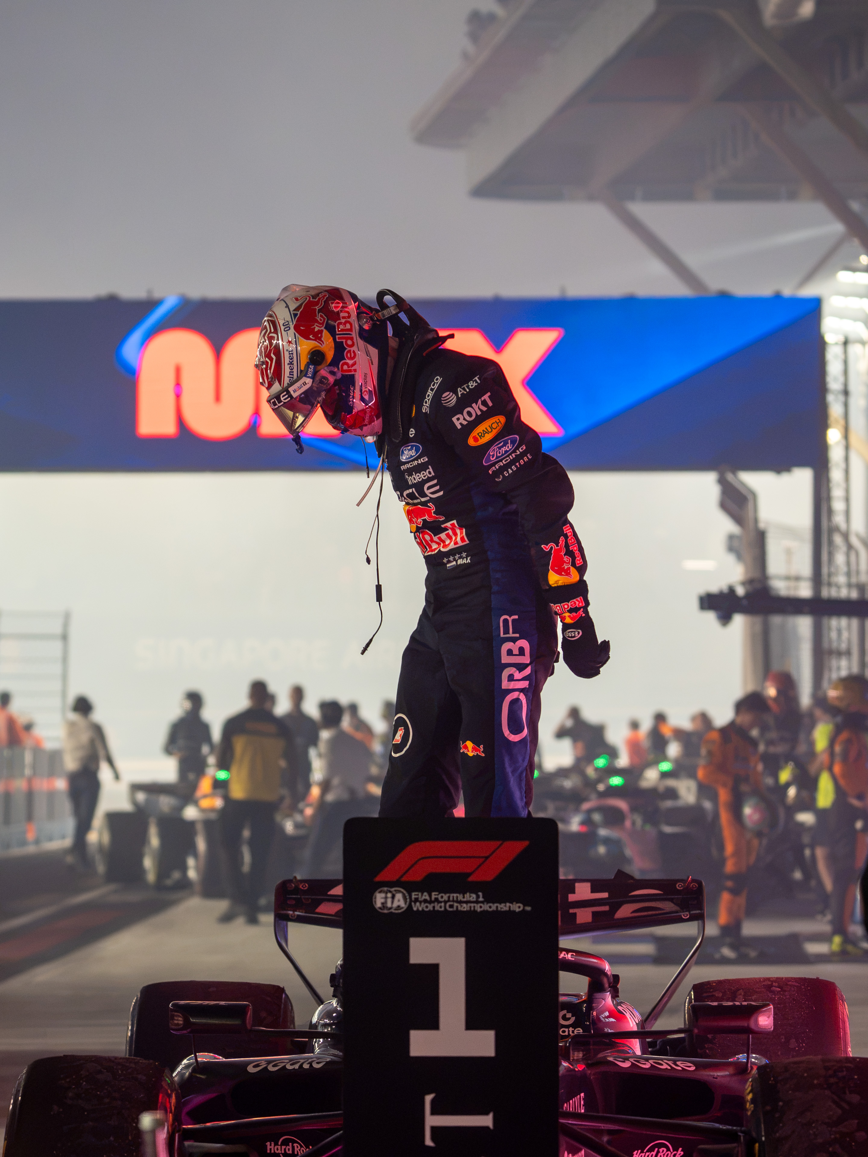Formula 1 driver Max Verstappen of Red Bull Racing at the Singapore Grand Prix in Marina Bay