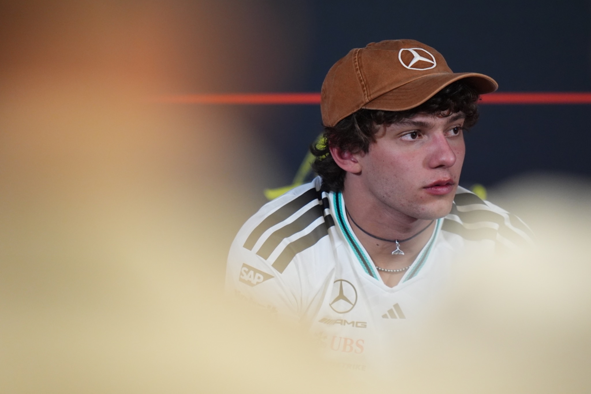 Formula 1 driver Kimi Antonelli of Mercedes in free practice at the United States Grand Prix in Austin