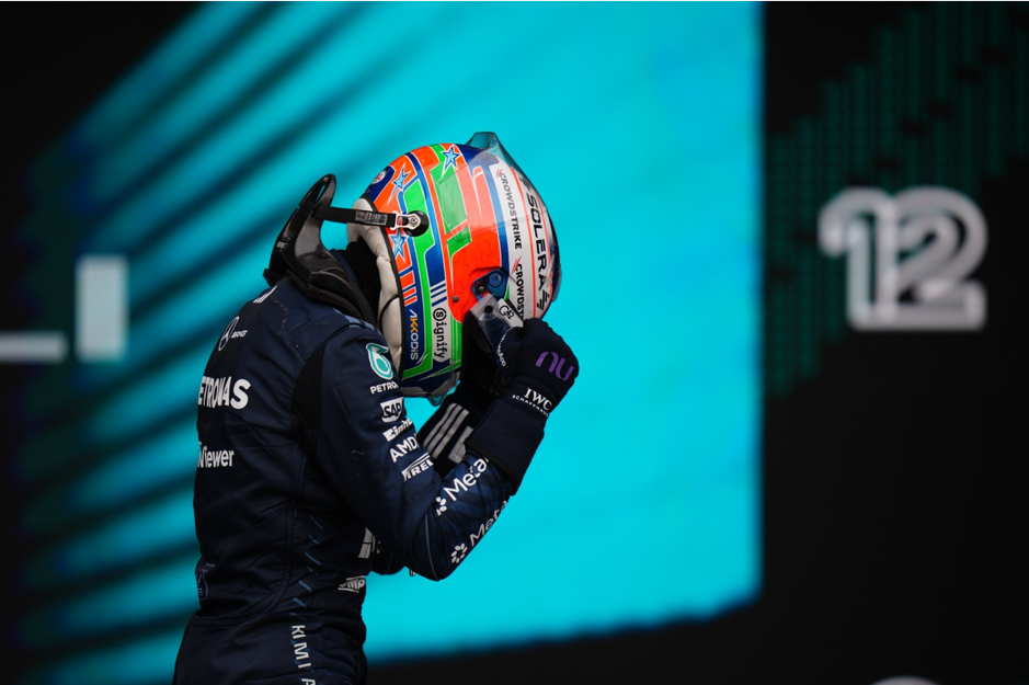 Formula 1 drivers Charles Leclerc, Kimi Antonelli and Max Verstappen after the United States Grand Prix in Austin