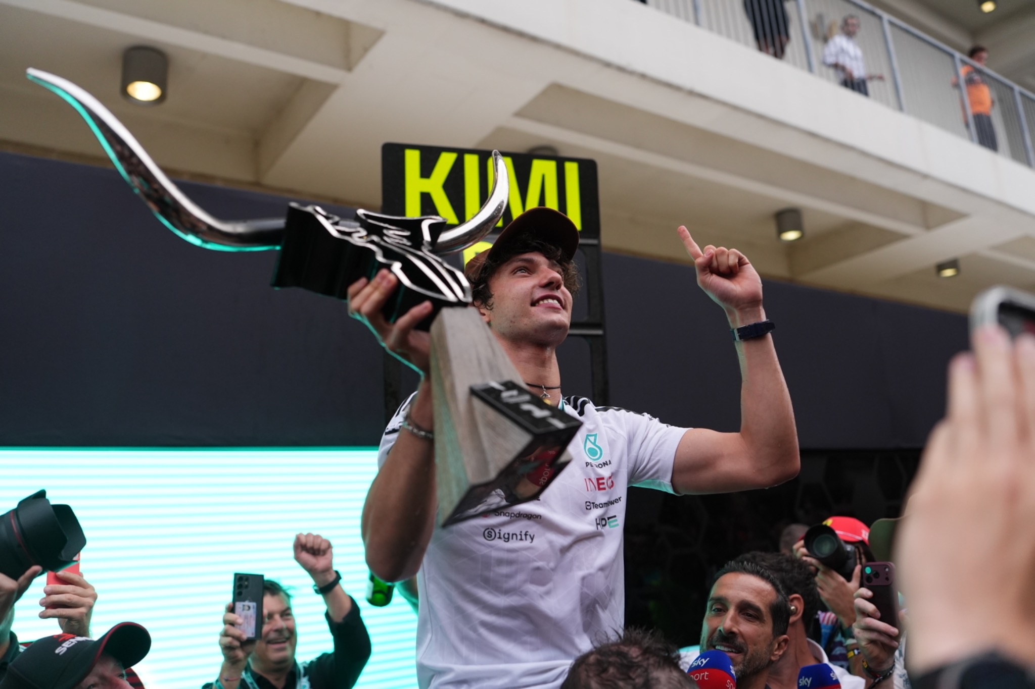 Formula 1 driver Kimi Antonelli of Mercedes at the United States Grand Prix in Austin