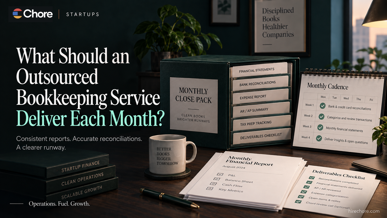 What Should an Outsourced Bookkeeping Service Deliver Each Month?