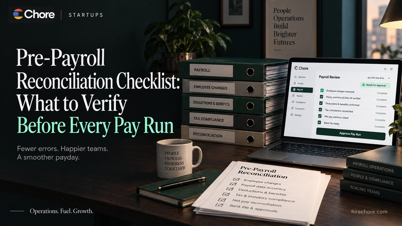 Pre-Payroll Reconciliation Checklist: What to Verify Before Every Pay Run