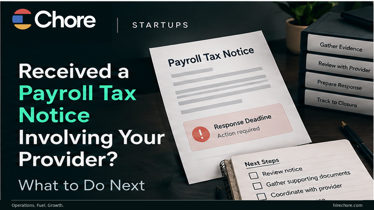 Received a Payroll Tax Notice Involving Your Provider? What to Do Next