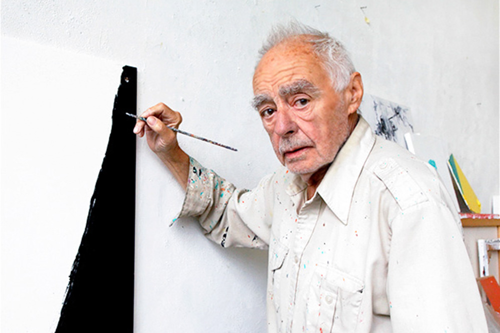 Erich Reusch im Atelier 2010