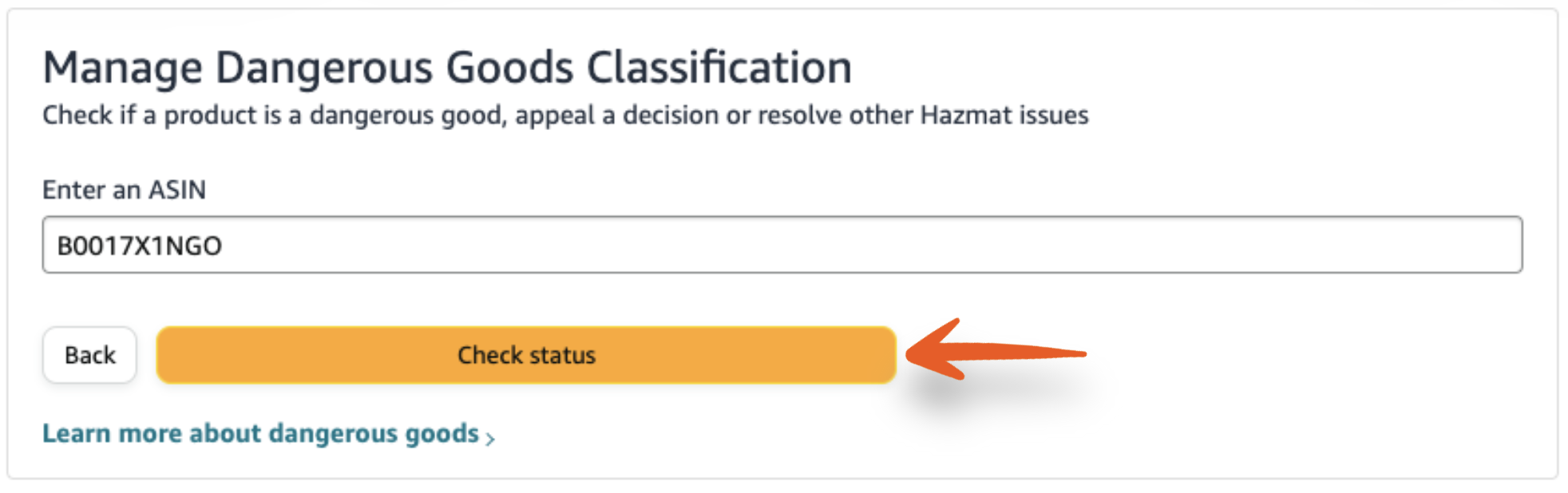 Check status