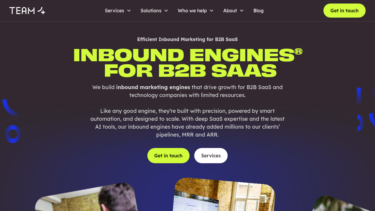 Screenshot of https://team4.agency