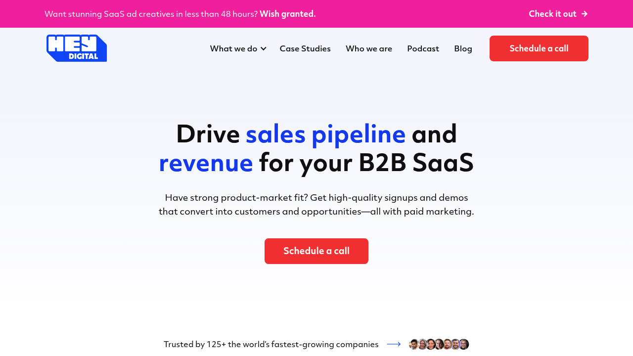 Screenshot of https://www.heydigital.co