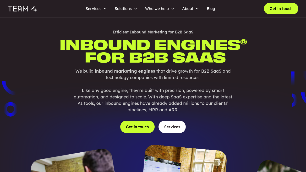 Screenshot of https://team4.agency