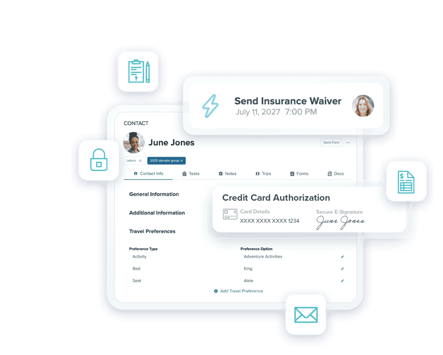 Organize client info
