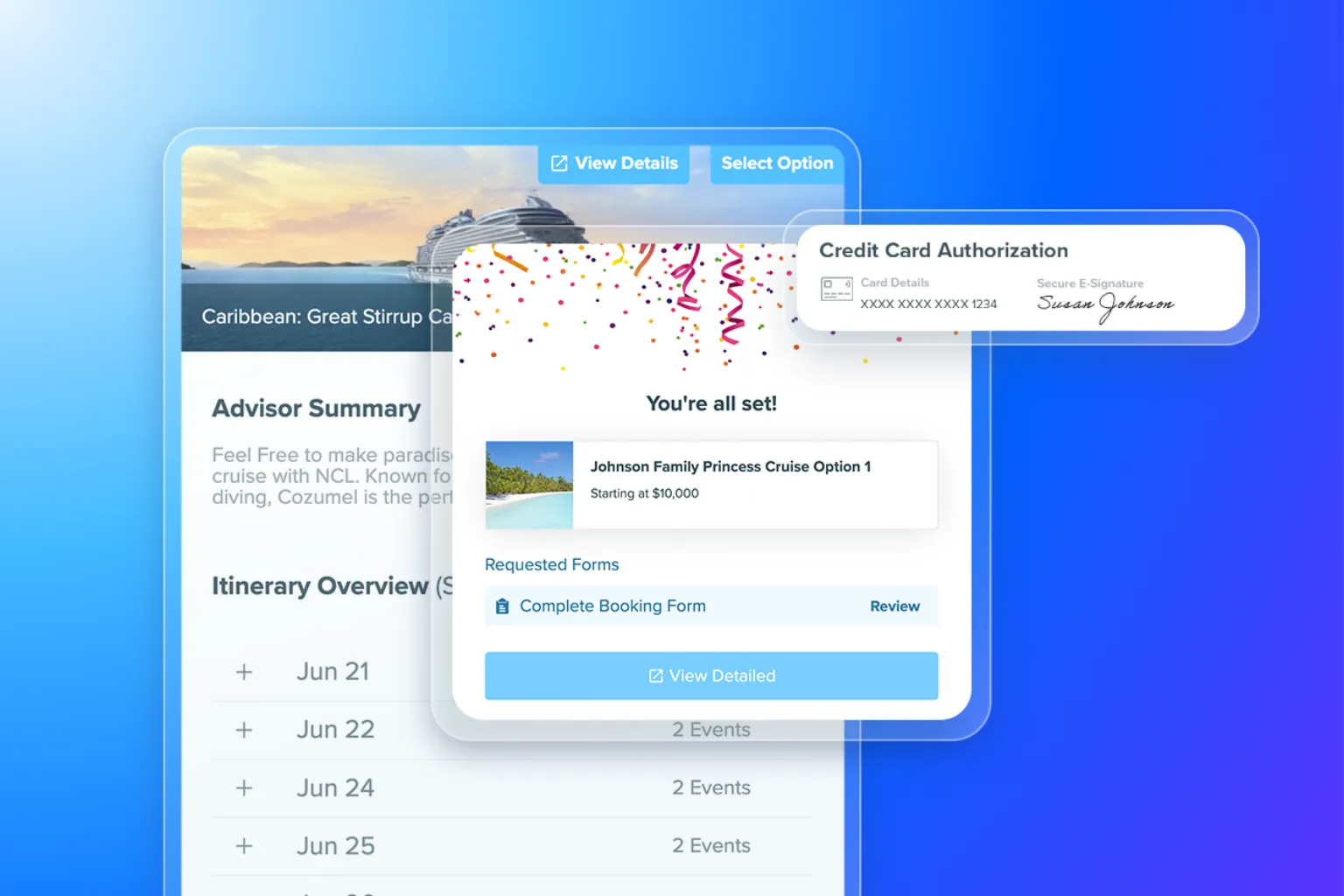 Advisor booking workflow