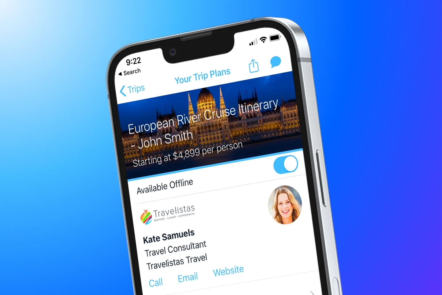 Travefy client mobile app