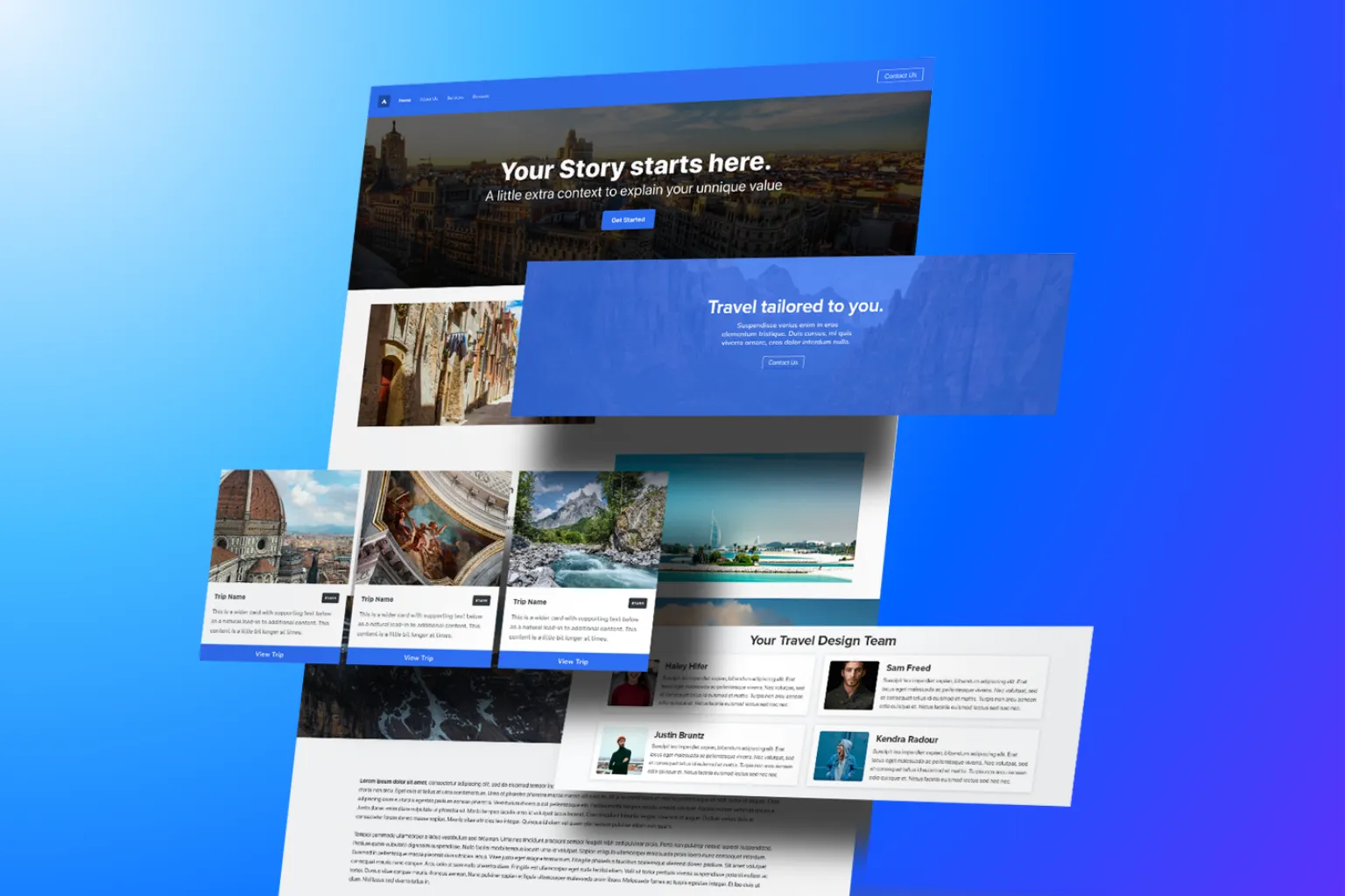Travefy website builder