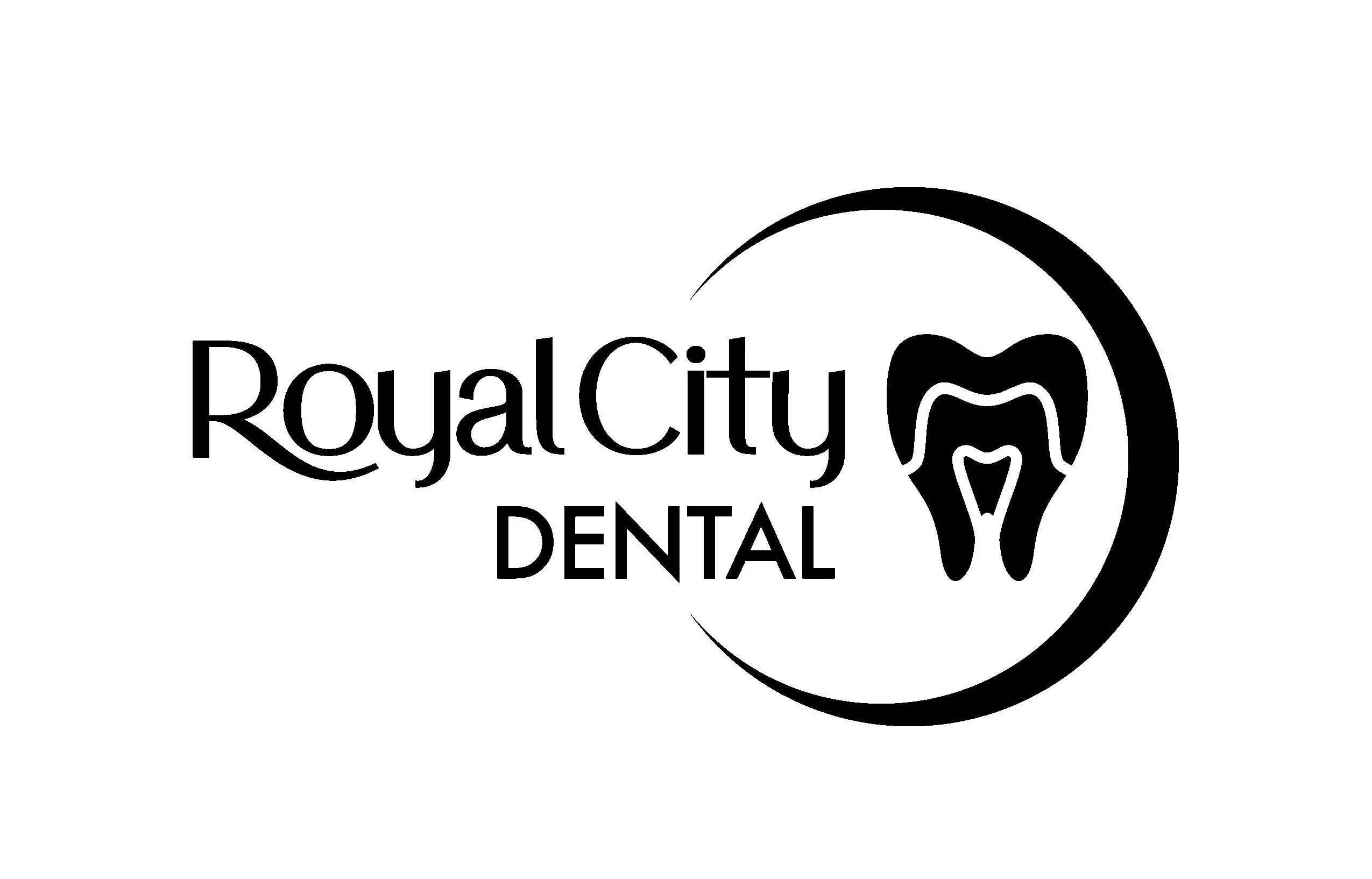 Royal City Dental logo with a stylized tooth inside a crescent shape.
