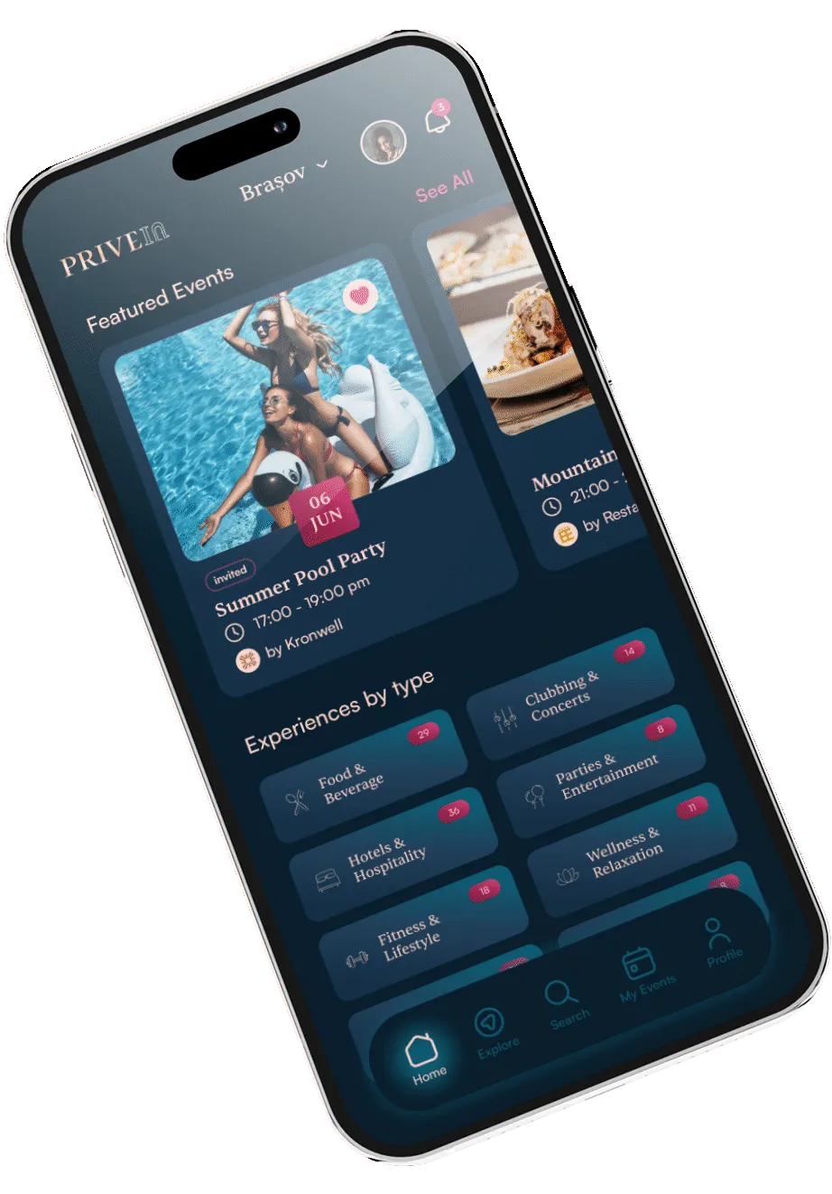 privein app find events