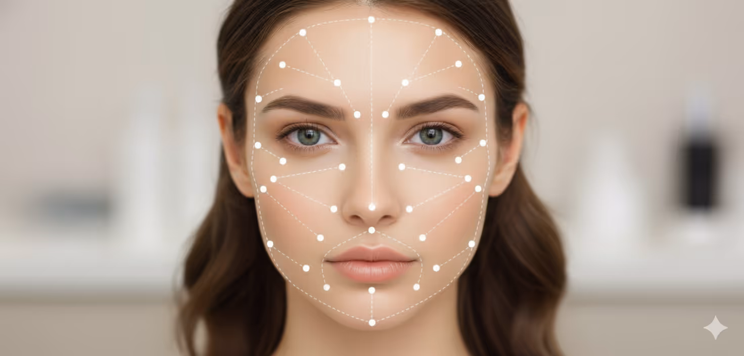 Yüz estetiği odaklı hero görseli