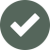 White checkmark inside a green circle.