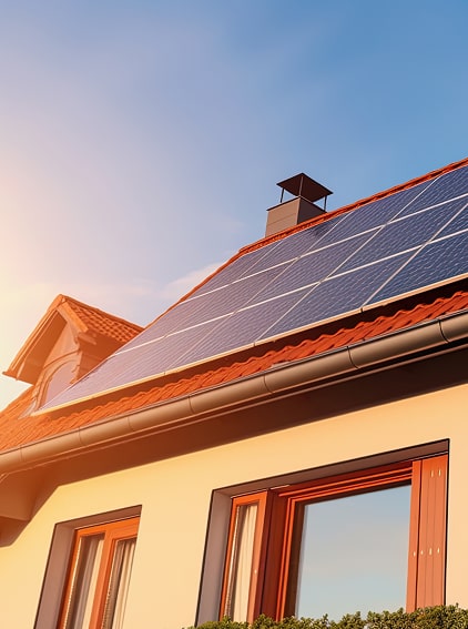 Solar panels on a roof of a house | Salty Electrical services in the Greater Wellington Region