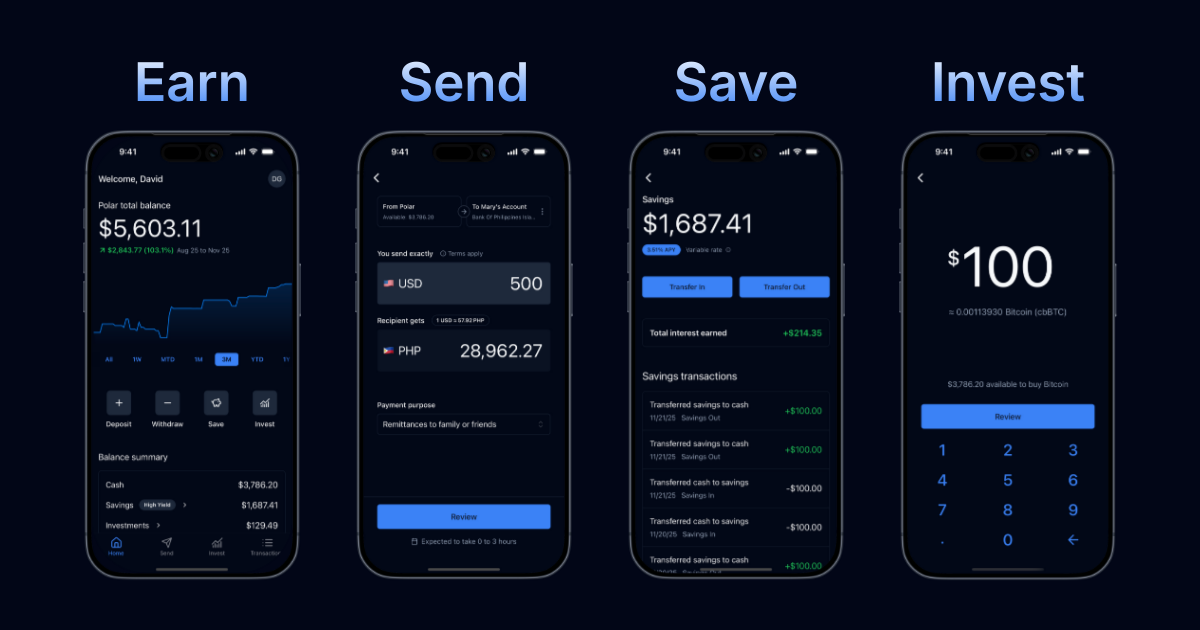 Polar - The Smarter Way to Manage USD Earnings Globally logo