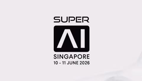 Logo for Super AI Singapore with event dates 10-11 June 2026 below the text.