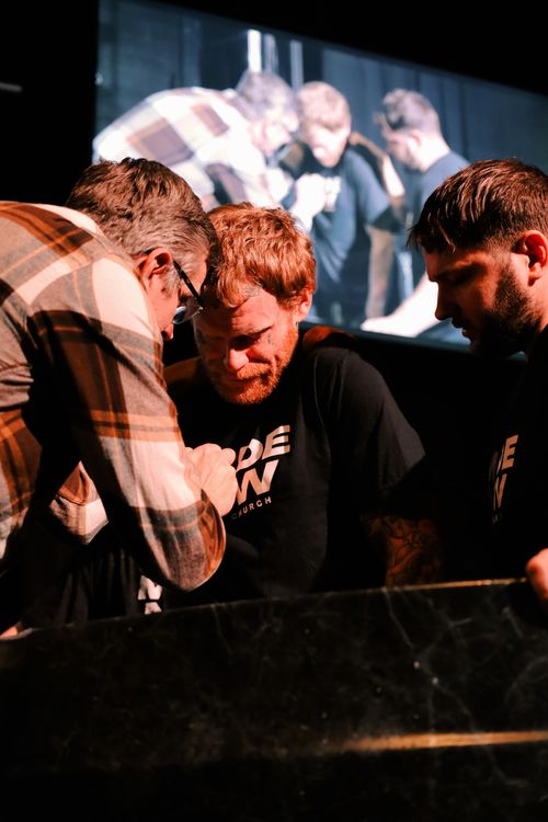 People worshiping together during a Sunday service at Destiny Church.