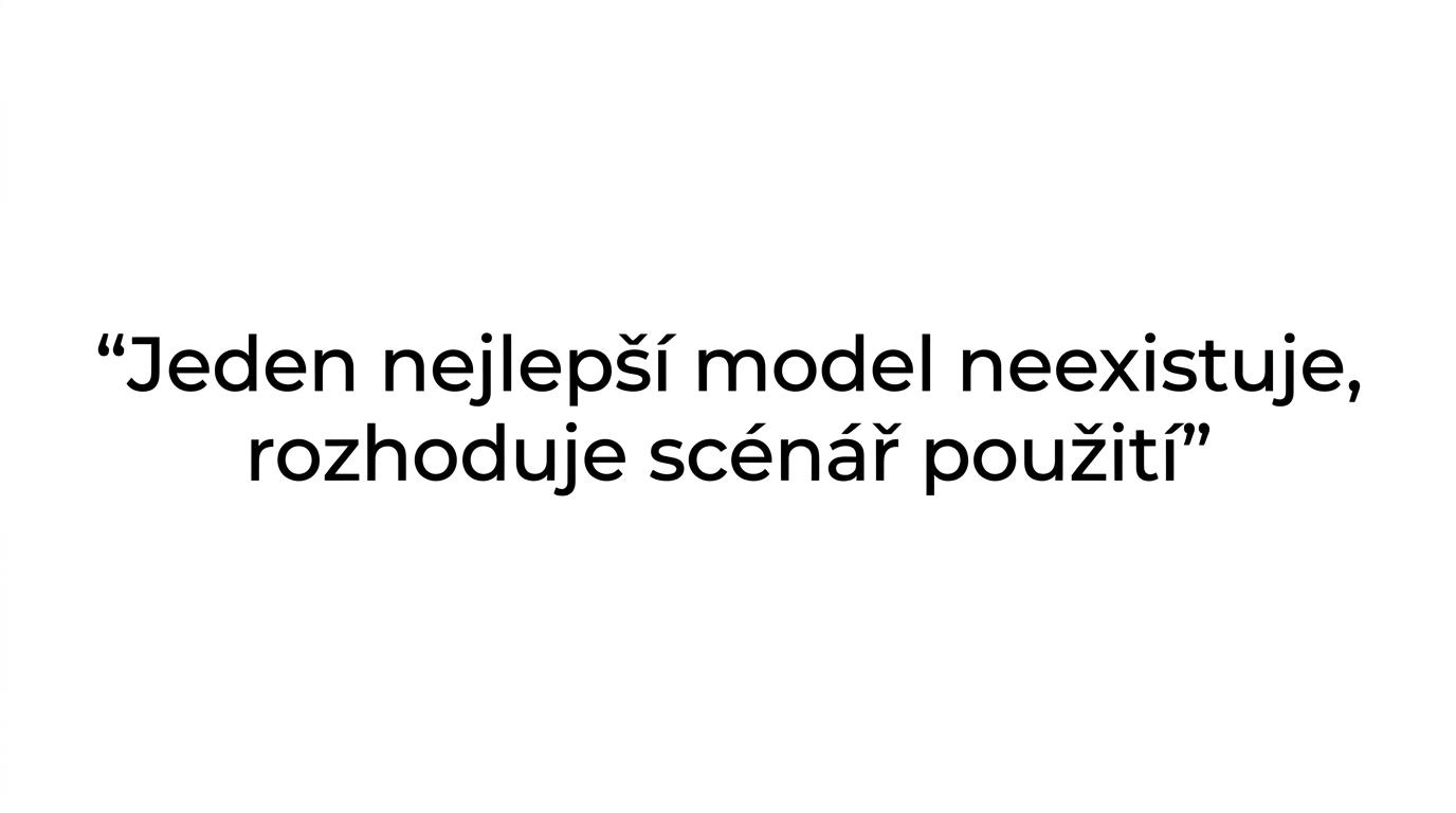 Zvýrazněný citát o tom, že neexistuje jeden nejlepší model FJD Trion.