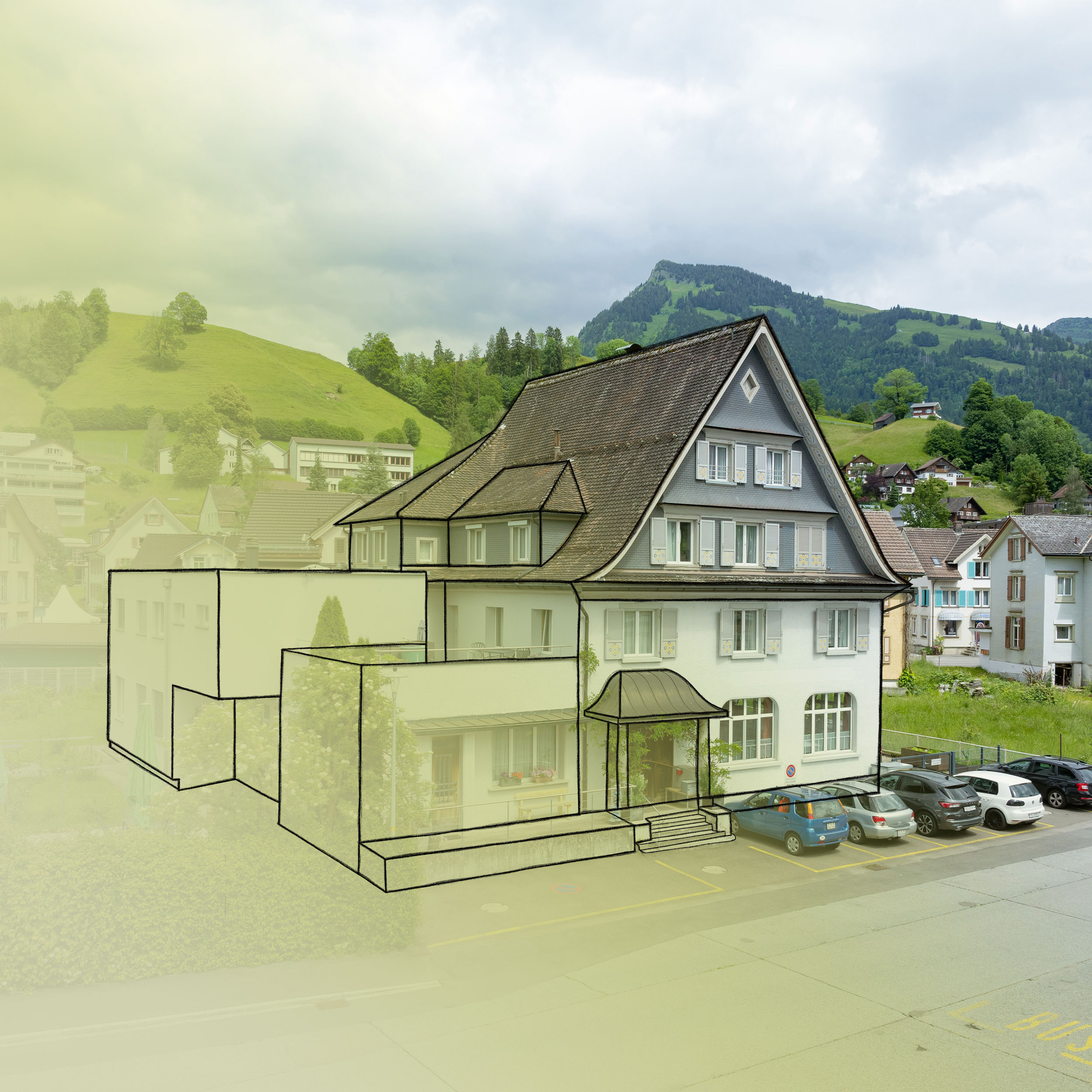 Eine Referenz der Codia: Das BEWO Gebäude in Nesslau.