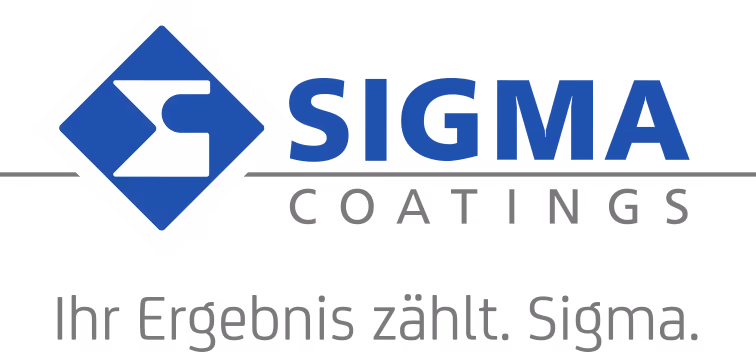 Logo of Sigma Coatings with tagline in German meaning Your result counts Sigma.