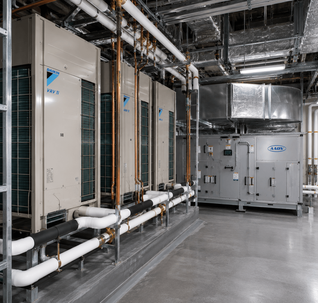Industrial HVAC system and equipment room