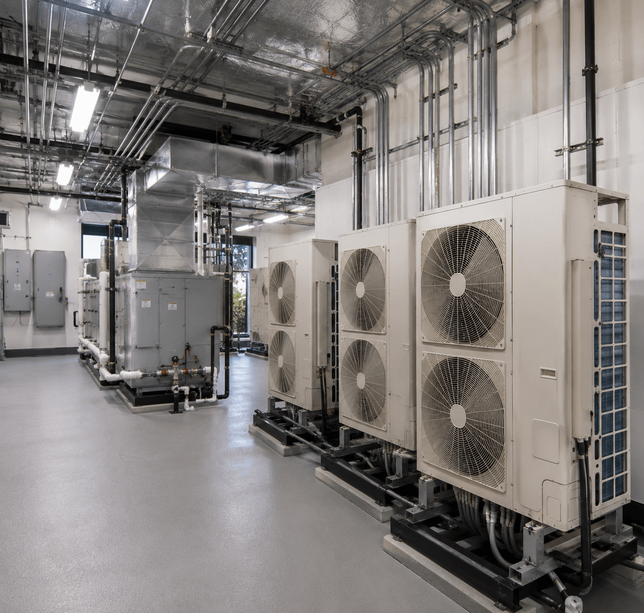 Industrial HVAC control room interior