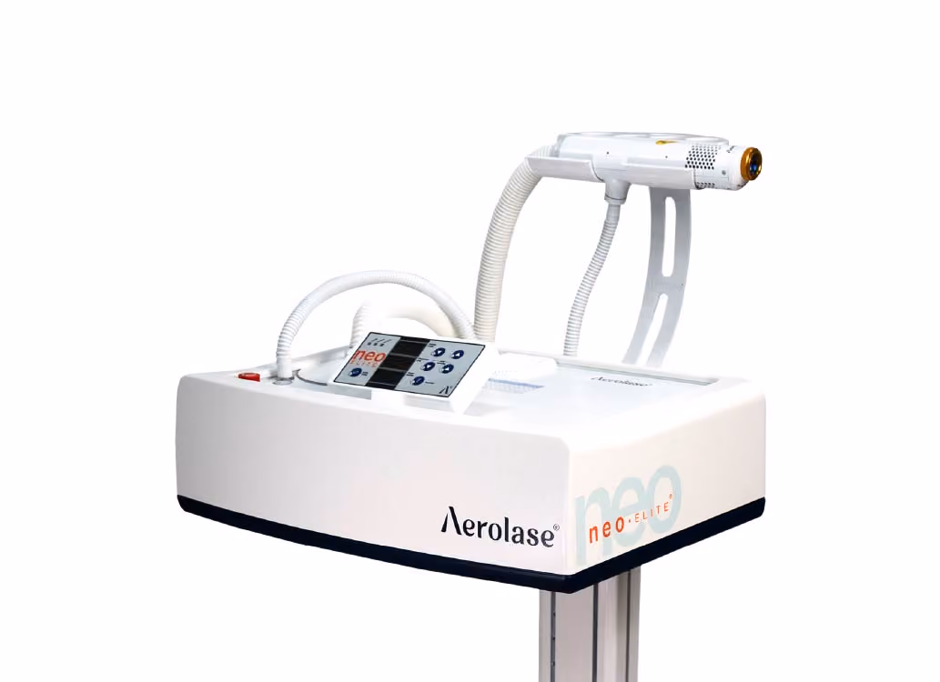 A medical device with a light on top of it