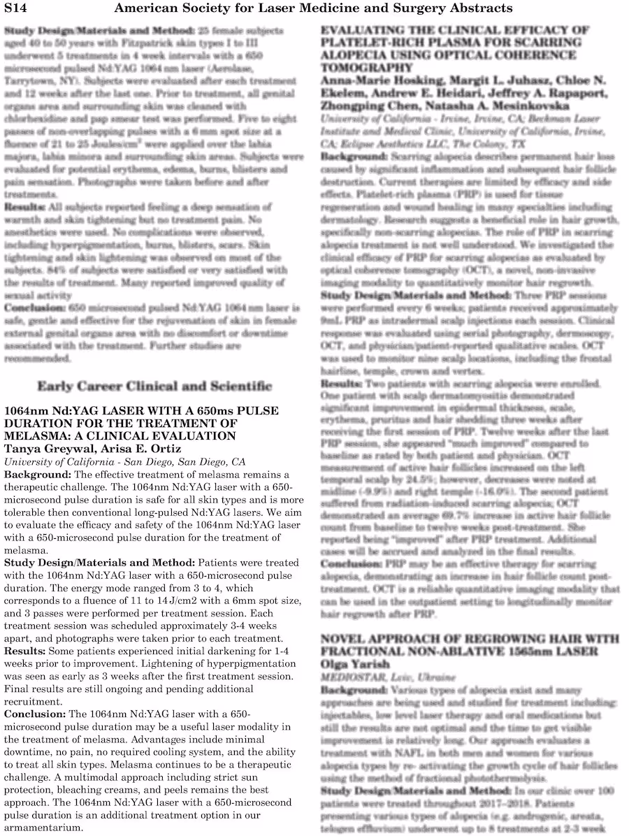 clinical evaluation of 650-microsecond laser treating melasma