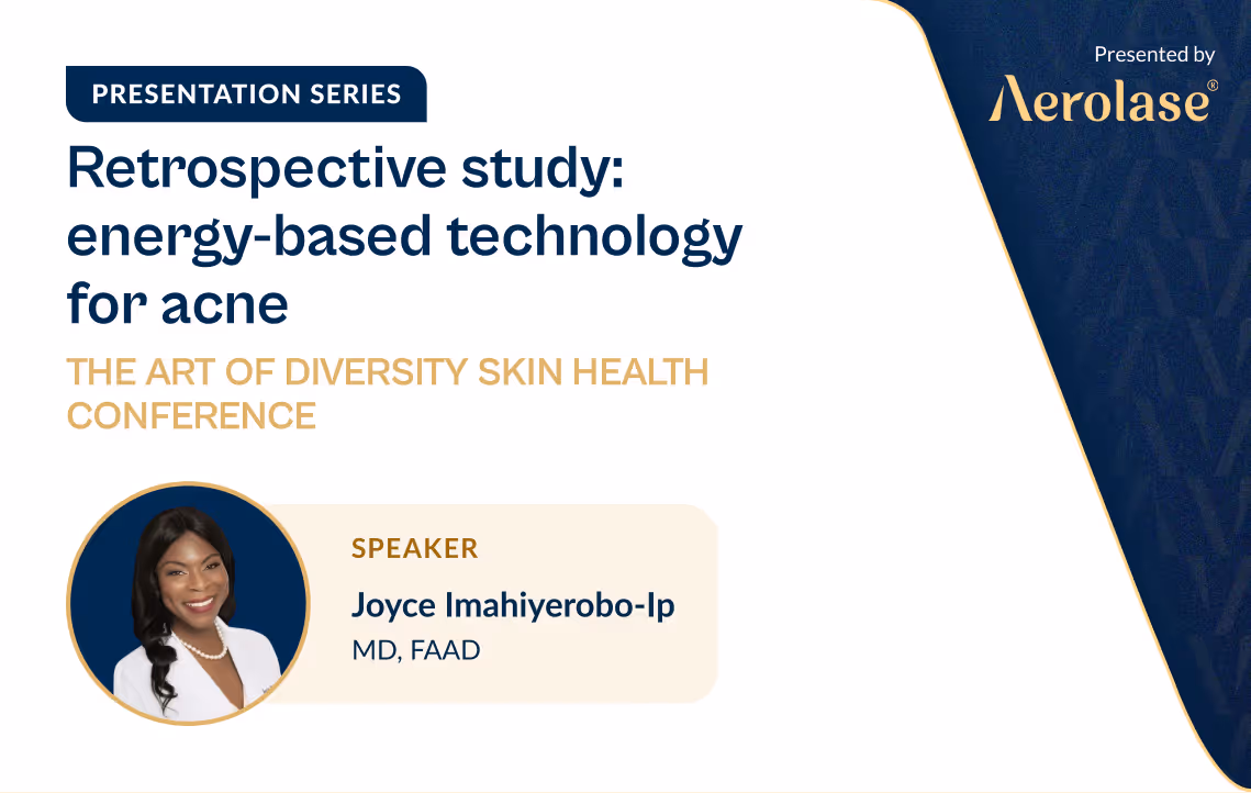 Entdecken Sie einen revolutionären Ansatz zur Aknebehandlung. Dr. Joyce Imahiyerobo-Ip, MD, FAAD, leistet mit energiebasierter Technologie Pionierarbeit für einen Paradigmenwechsel.